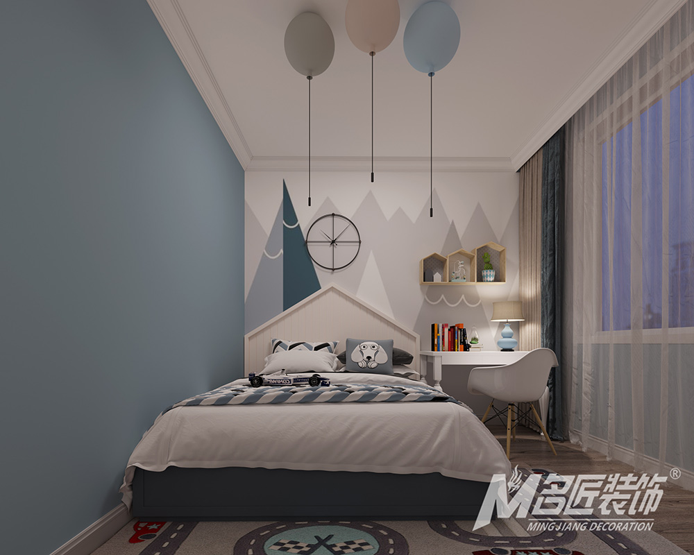 别墅装修设计美式轻奢风格-儿童房 别墅装修设计美式轻奢风格-儿童房