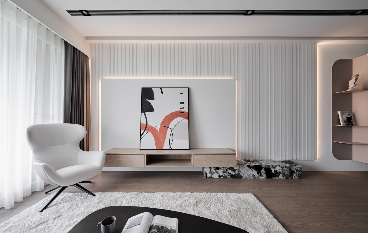 现代简约风格室内设计家装案例-客厅背景墙 现代简约风格室内设计家装案例-客厅背景墙