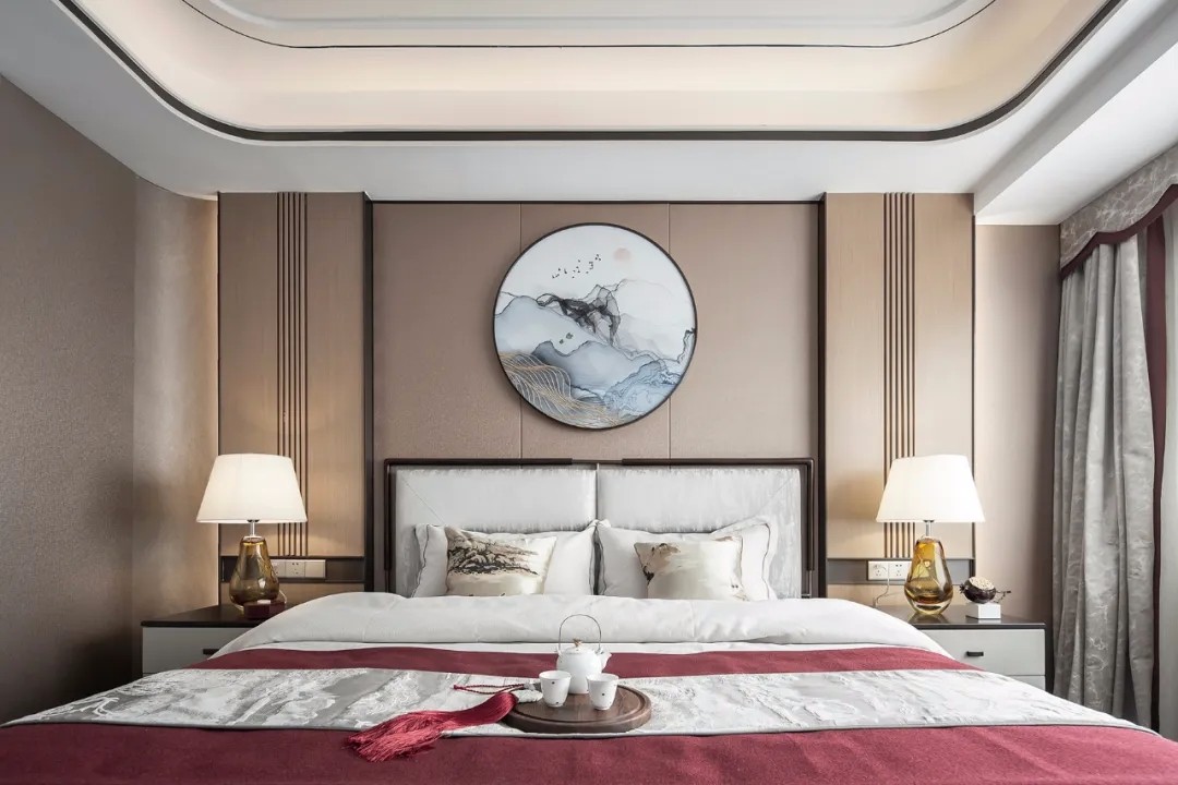 装修案例新中式风格室内装修效果图-卧室 装修案例新中式风格室内装修效果图-卧室