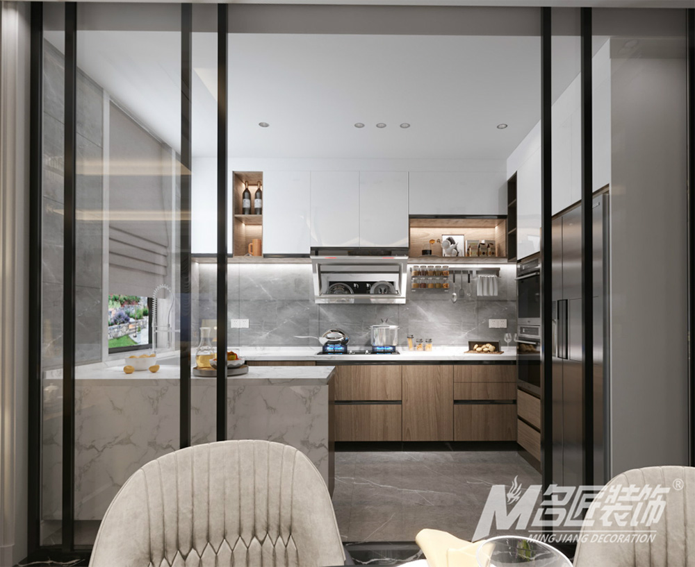 别墅装修设计美式轻奢风格-厨房 别墅装修设计美式轻奢风格-厨房