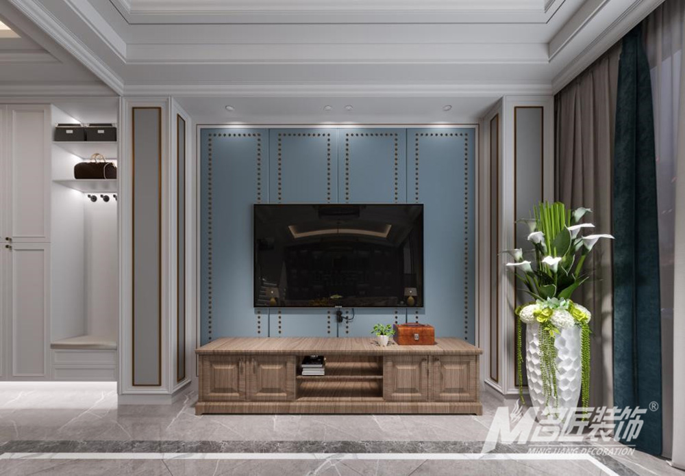 别墅装修设计美式轻奢风格-客厅 别墅装修设计美式轻奢风格-客厅