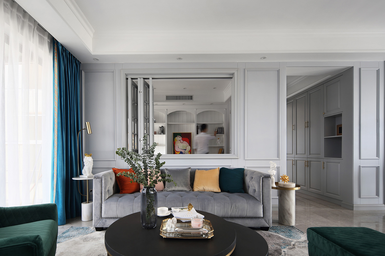 美式简约风格室内家装案例效果图-客厅沙发 美式简约风格室内家装案例效果图-客厅沙发