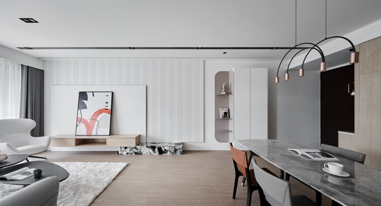 现代简约风格室内设计家装案例-客餐厅 现代简约风格室内设计家装案例-客餐厅