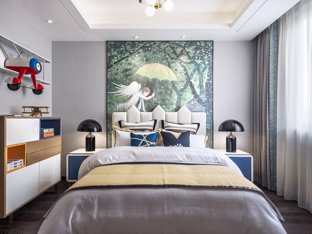 新中式风格别墅室内设计家装案例-儿童房 新中式风格别墅室内设计家装案例-儿童房